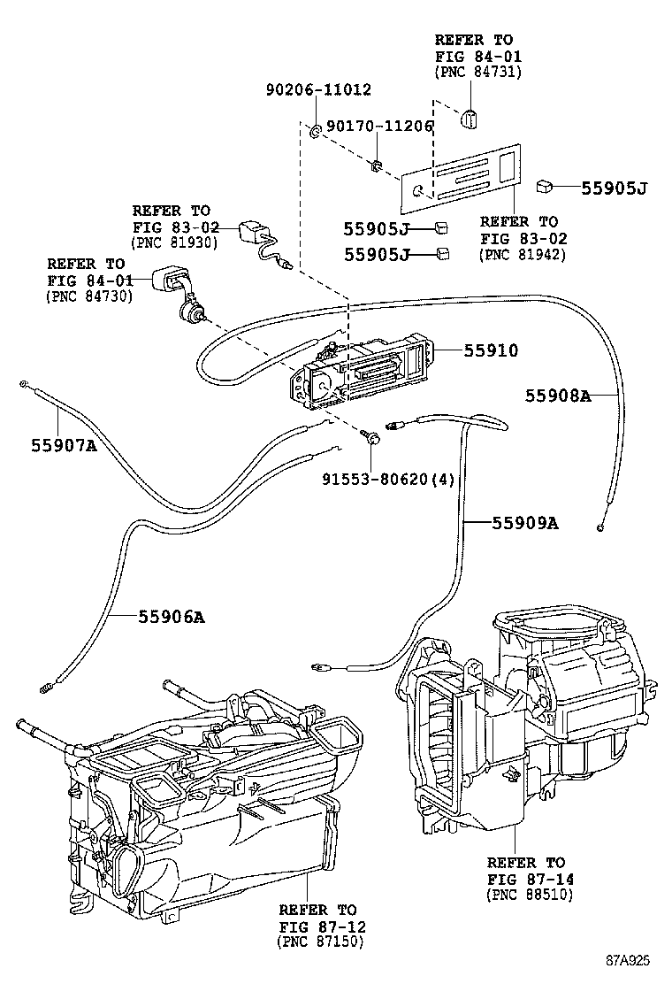 55845-60140 DUCT, HEATER TO REGISTER, NO.3 product image