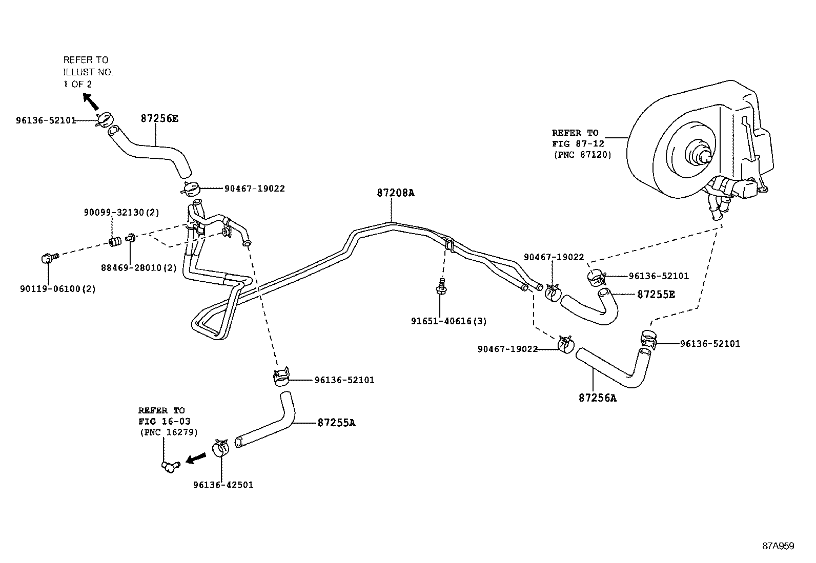 87209-60E31 HOSE SUB-ASSY, WATER, B product image