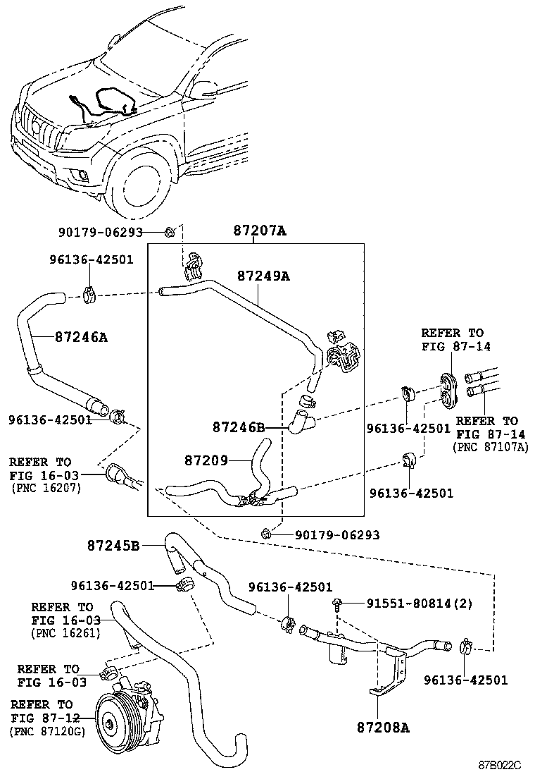 87209-60J00 HOSE, HEATER WATER, INLET B product image