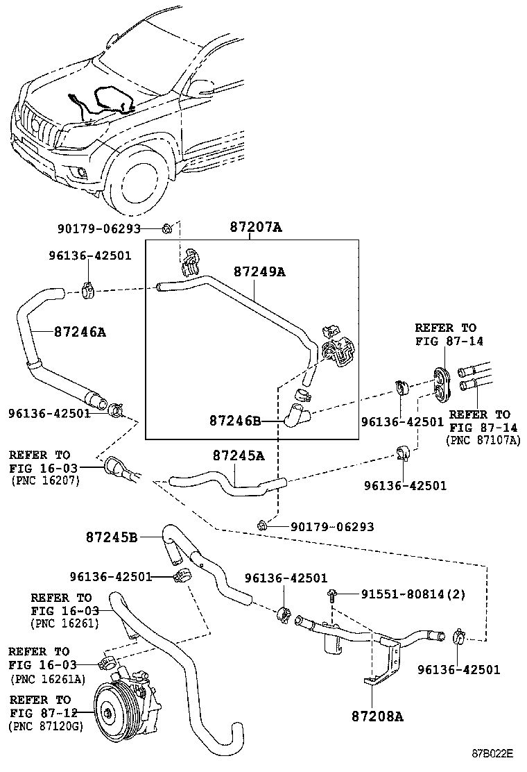 87209-60J00 HOSE, HEATER WATER, INLET B product image