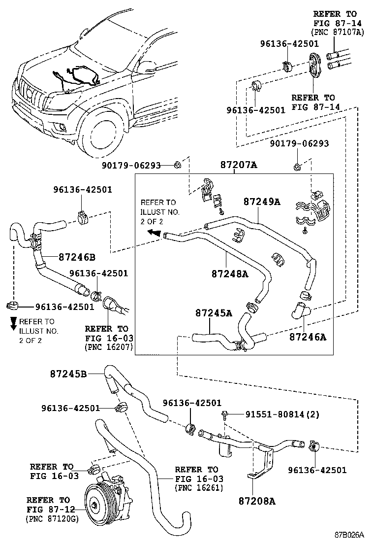 87209-60J00 HOSE, HEATER WATER, INLET B product image