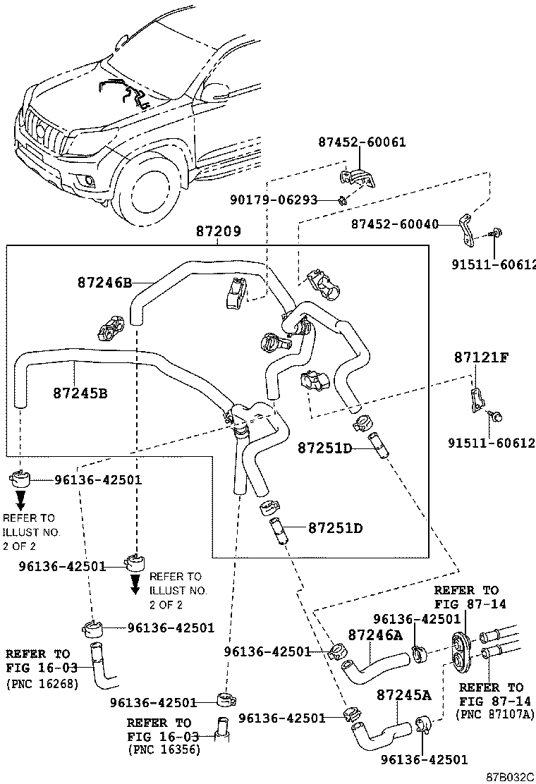 87209-60J00 HOSE, HEATER WATER, INLET B product image