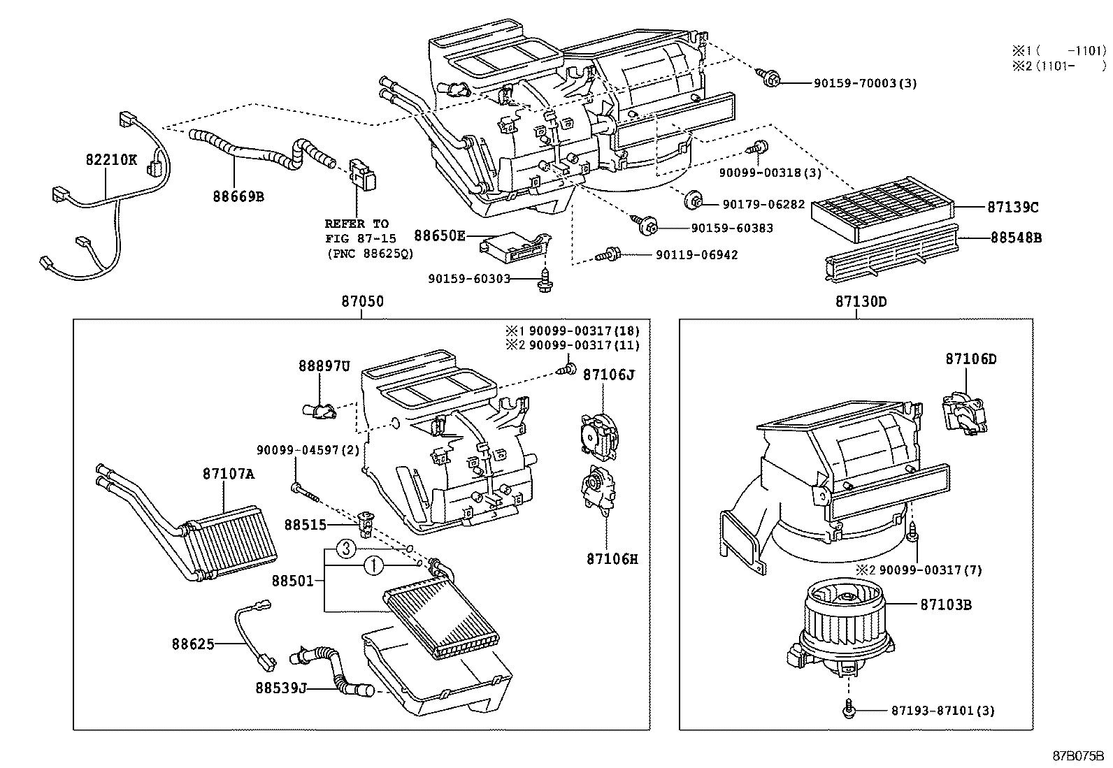 87103-0D121 MOTOR SUB-ASSY, BLOWER W/FAN product image
