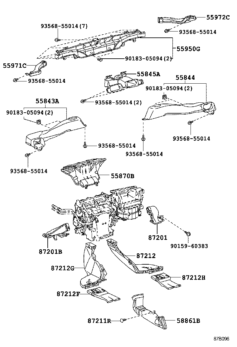 55843-35070 DUCT, HEATER TO REGISTER, NO.1 product image
