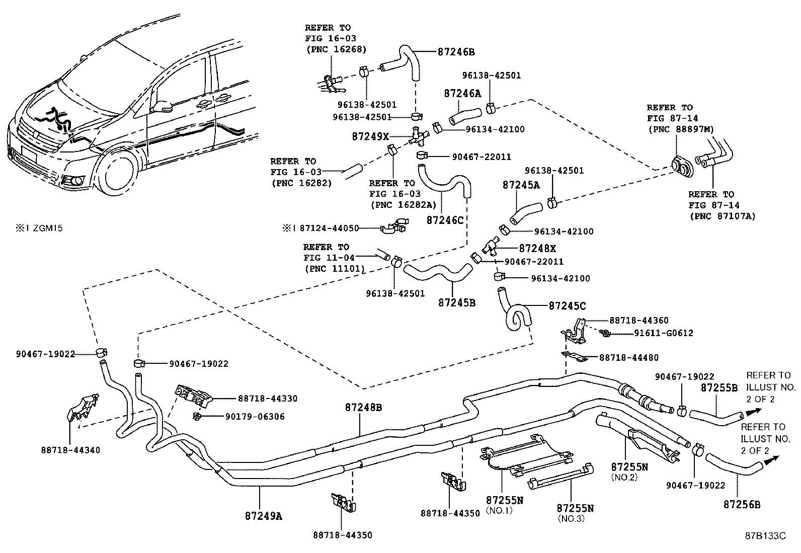 87209-44130 HOSE, HEATER WATER ,INLET C product image