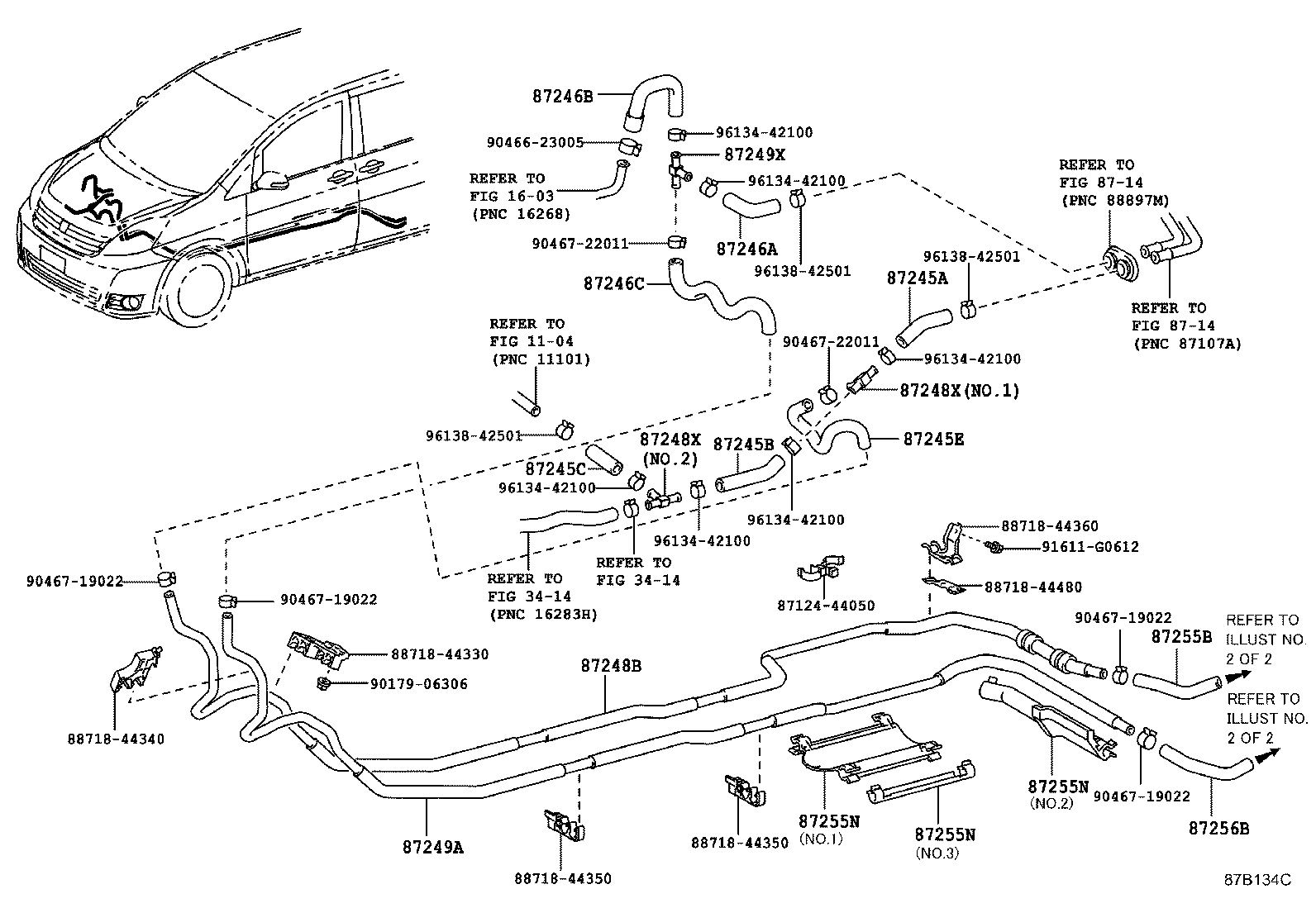 87209-44130 HOSE, HEATER WATER ,INLET C product image