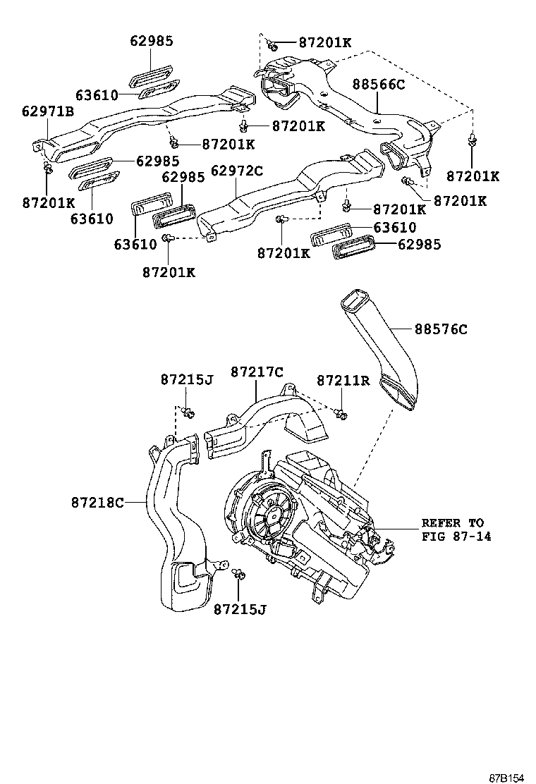 55846-0E040 DUCT, HEATER TO REGISTER, NO.4 product image