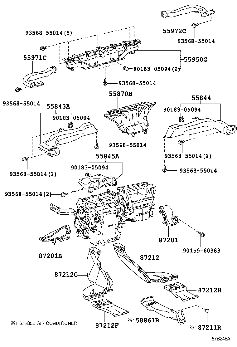 55902-60240 PANEL SUB-ASSY, AIR CONDITIONER product image