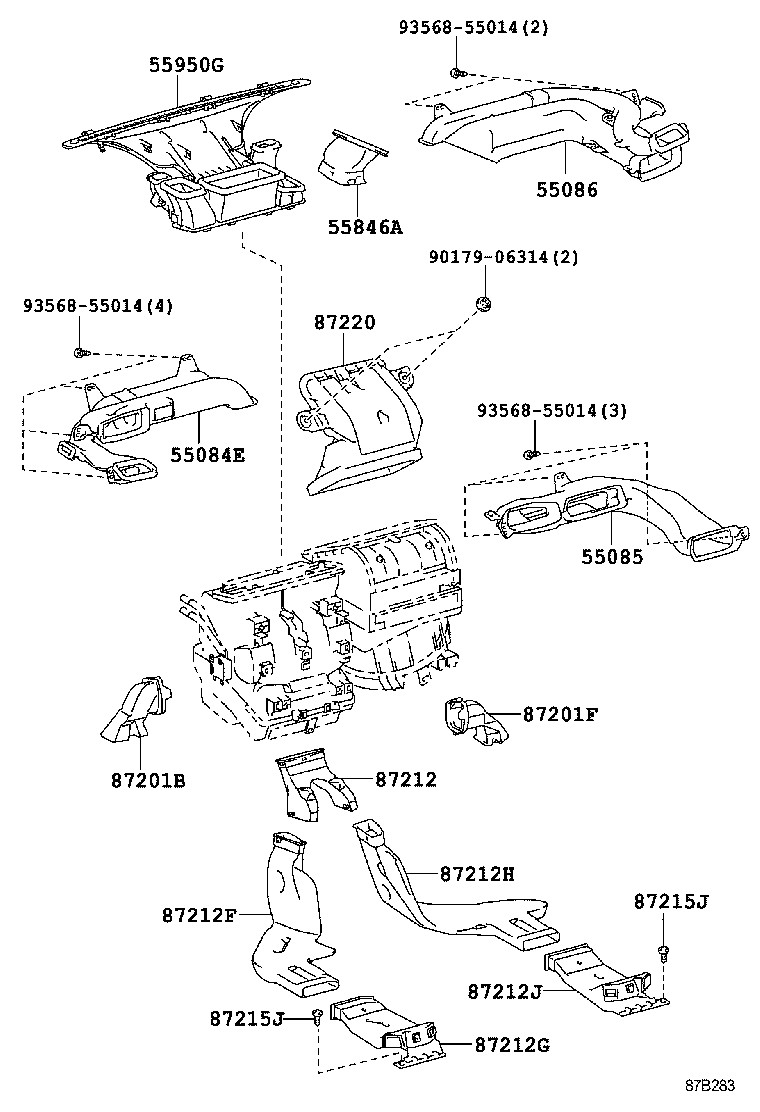 55846-0M010 DUCT, HEATER TO REGISTER, NO.4 product image
