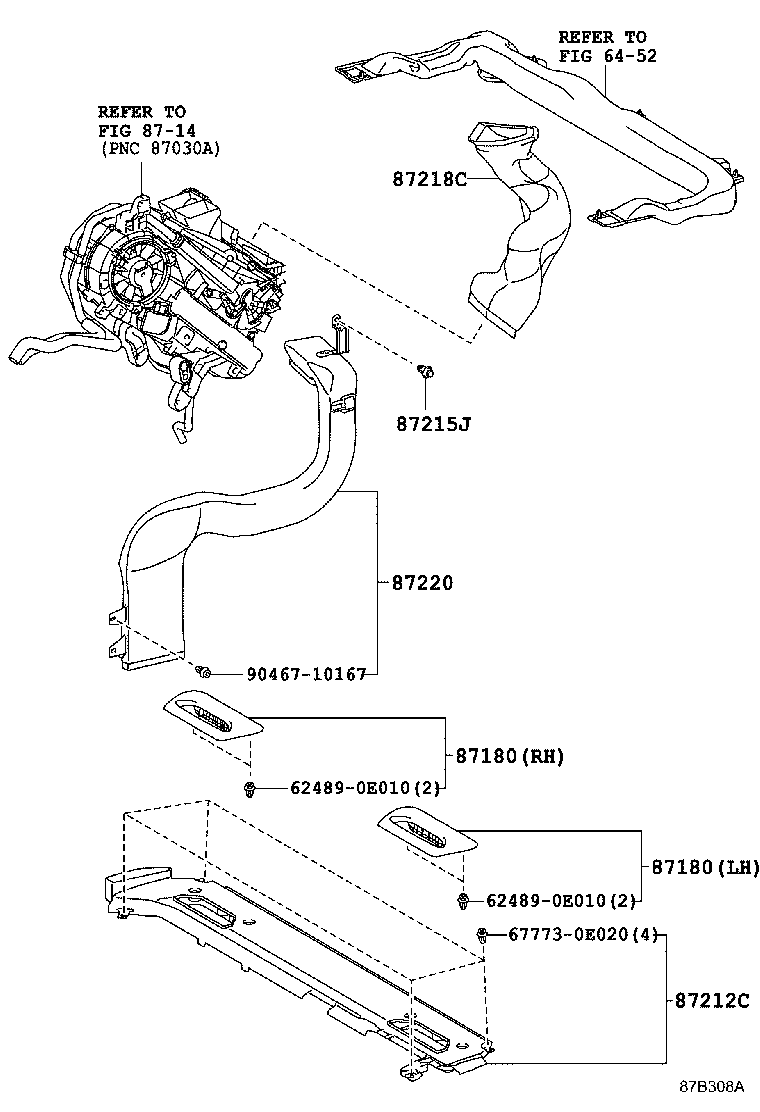 55843-08030 DUCT, HEATER TO REGISTER, NO.1 product image
