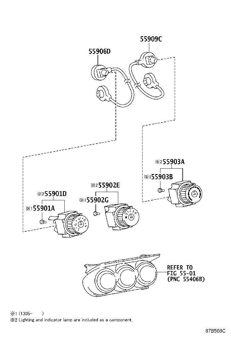 55903-21030 CONTROL SUB-ASSY, HEATER, NO.3 product image