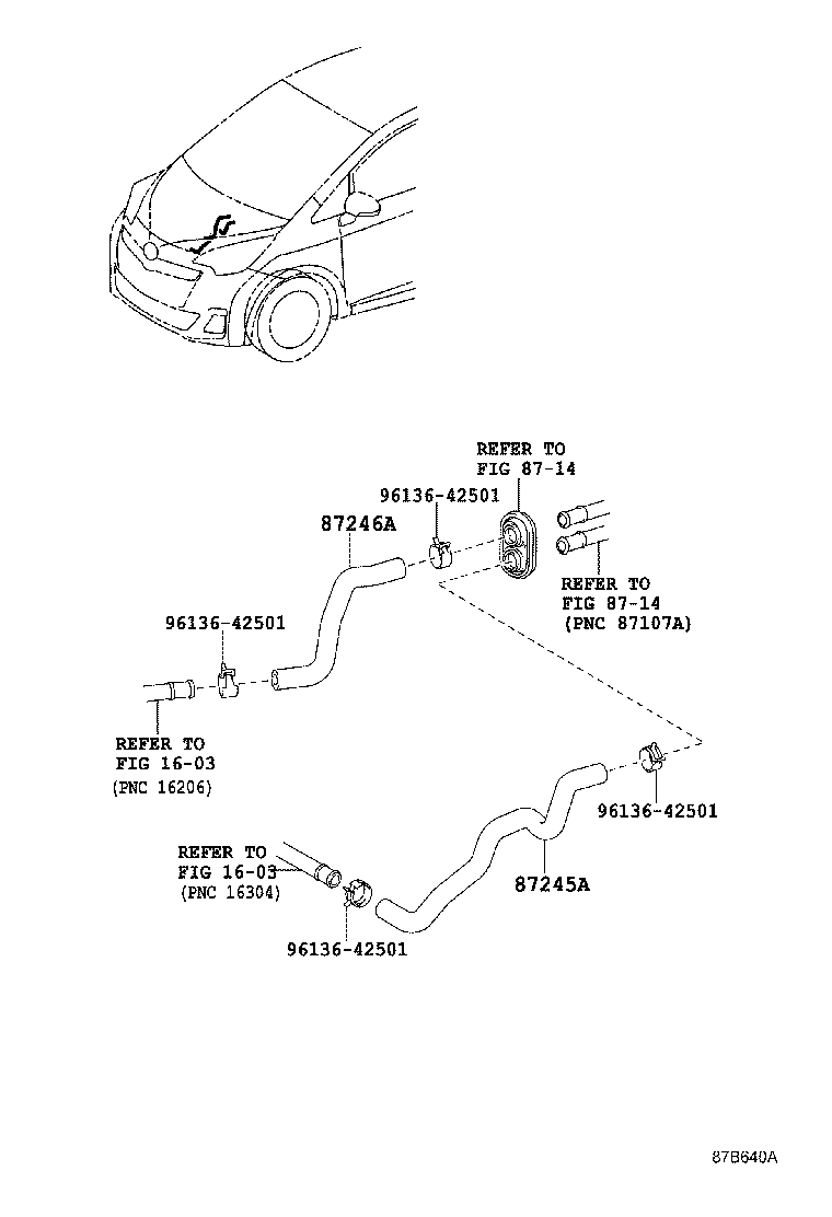 87101-52040 BRACKET SUB-ASSY, HEATER NO.2 product image