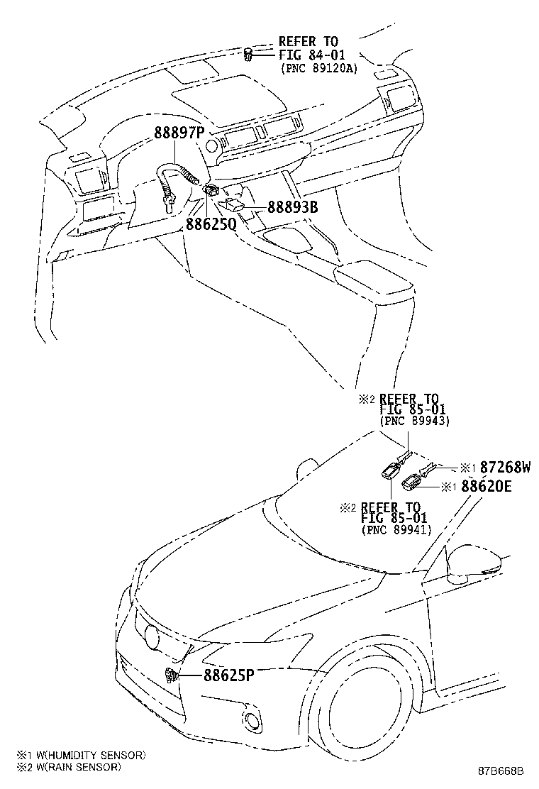 88620-76010 THERMISTOR ASSY, AIR CONDITIONER product image
