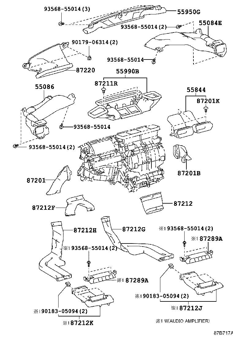 88620-76010 THERMISTOR ASSY, AIR CONDITIONER product image