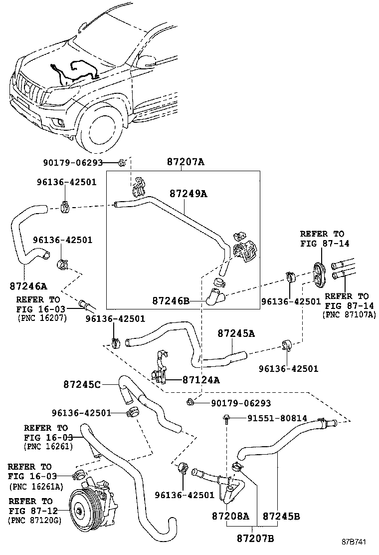 87209-60J00 HOSE, HEATER WATER, INLET B product image