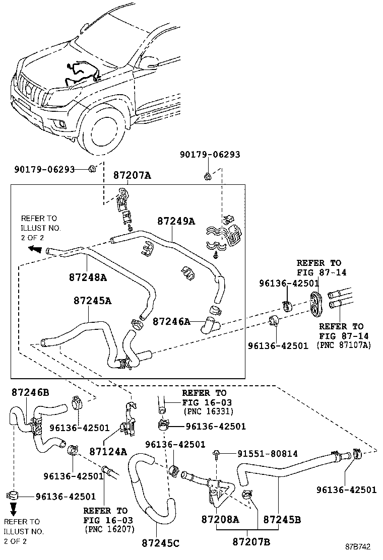 87209-60J00 HOSE, HEATER WATER, INLET B product image