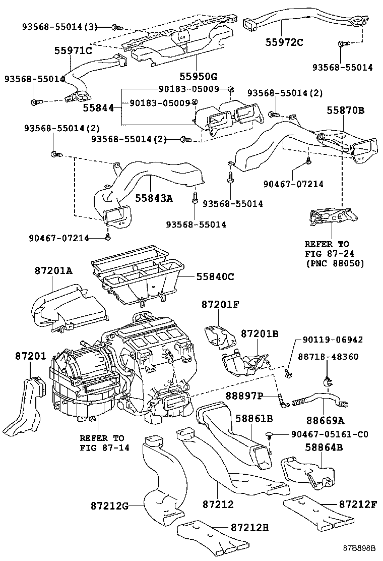55870-33010 DUCT ASSY, HEATER TO REGISTER product image