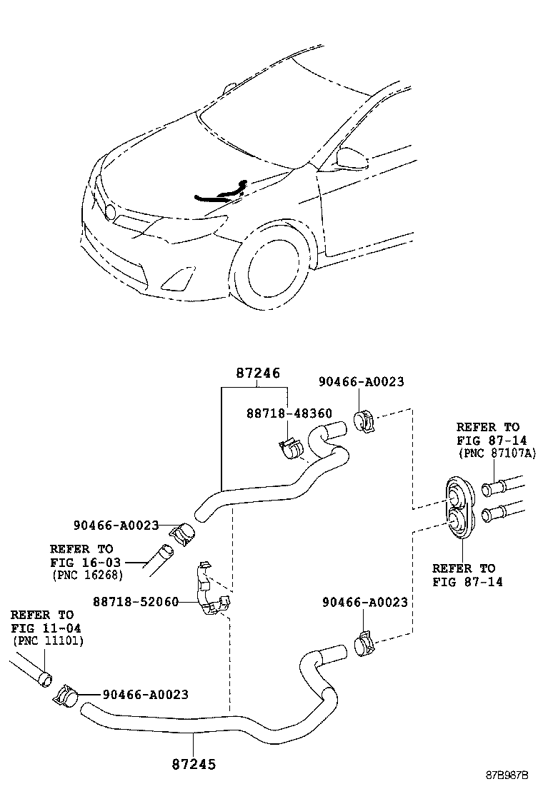 87248-06040 PIPE, HEATER WATER product image