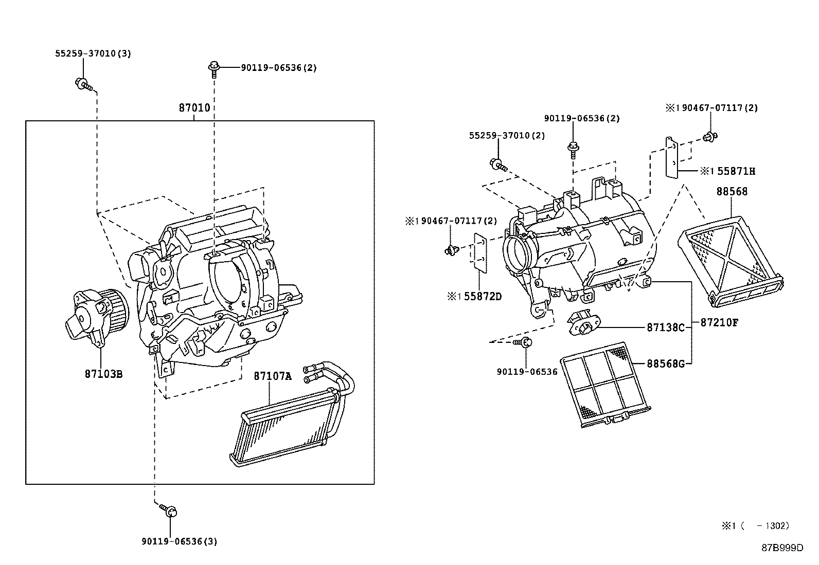 87103-37020 MOTOR SUB-ASSY, BLOWER W/FAN product image
