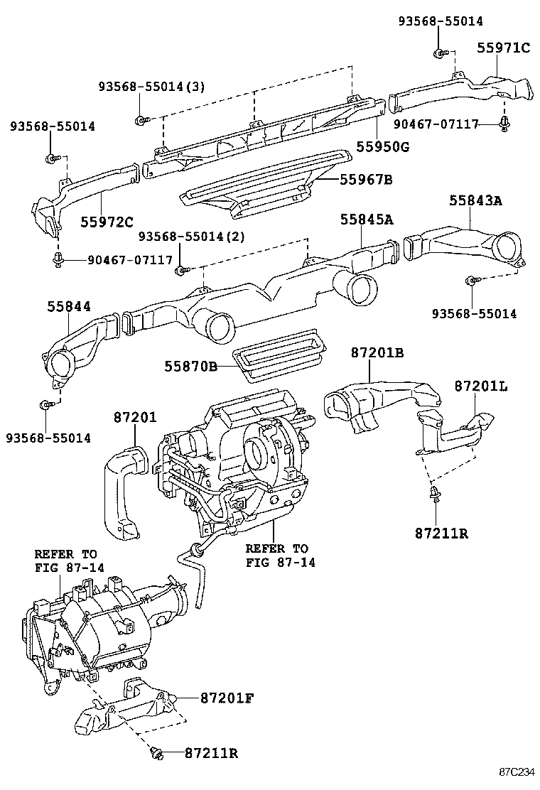55843-37151 DUCT, HEATER TO REGISTER, NO.1 product image