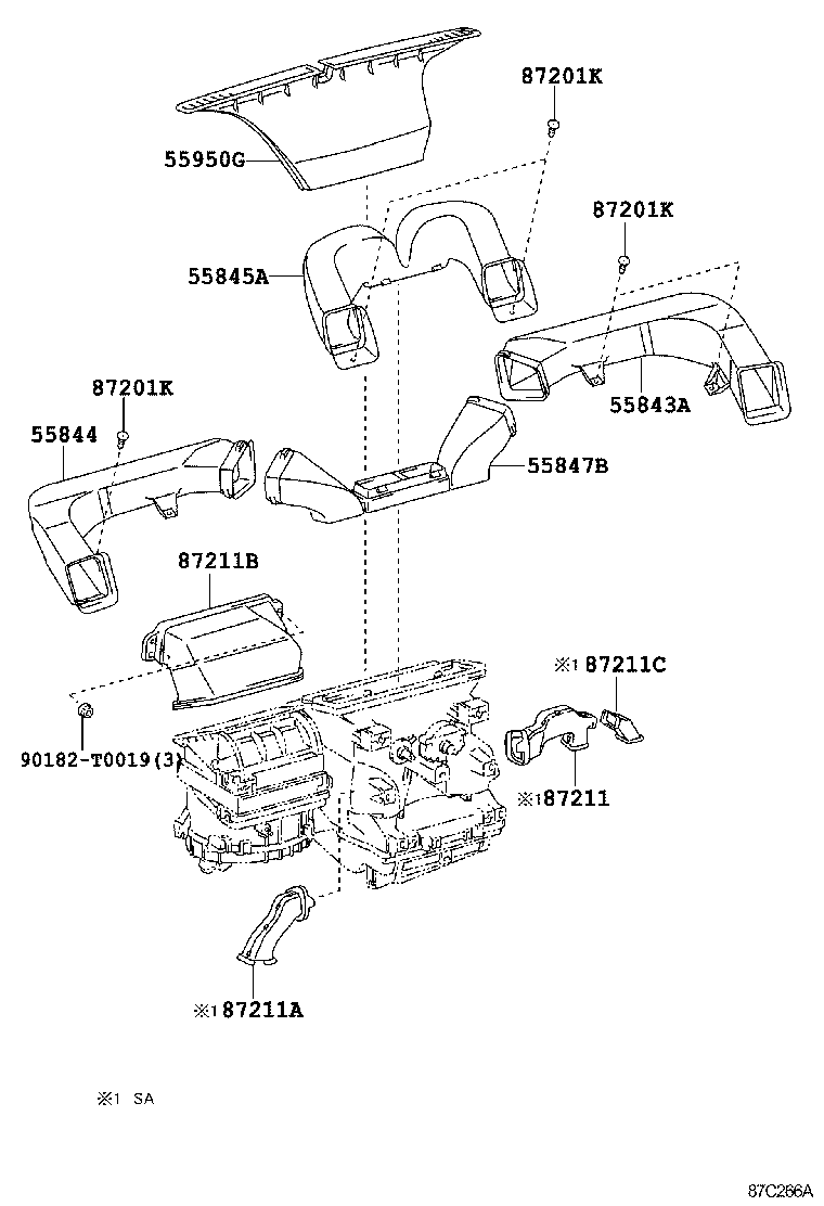 55950-0K030 NOZZLE ASSY, DEFROSTER product image