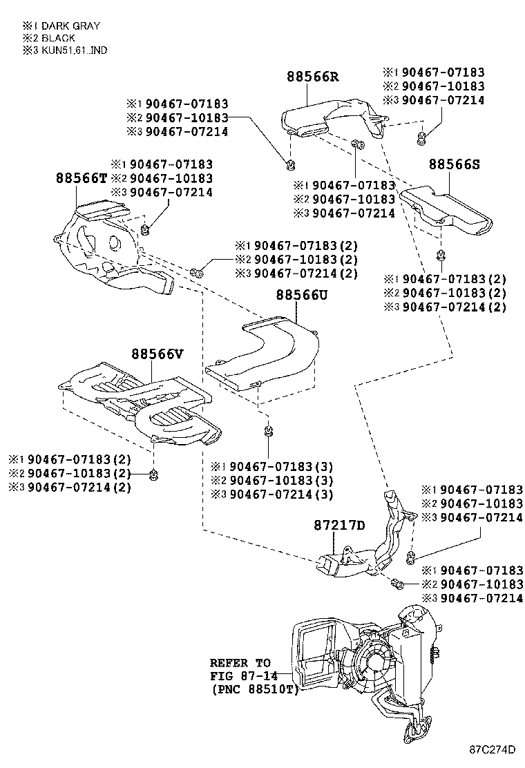 55843-0K040 DUCT, HEATER TO REGISTER, NO.1 product image