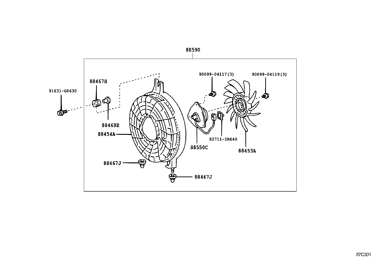 88450-0D050 CONDENSER ASSY, W/RECEIVER product image
