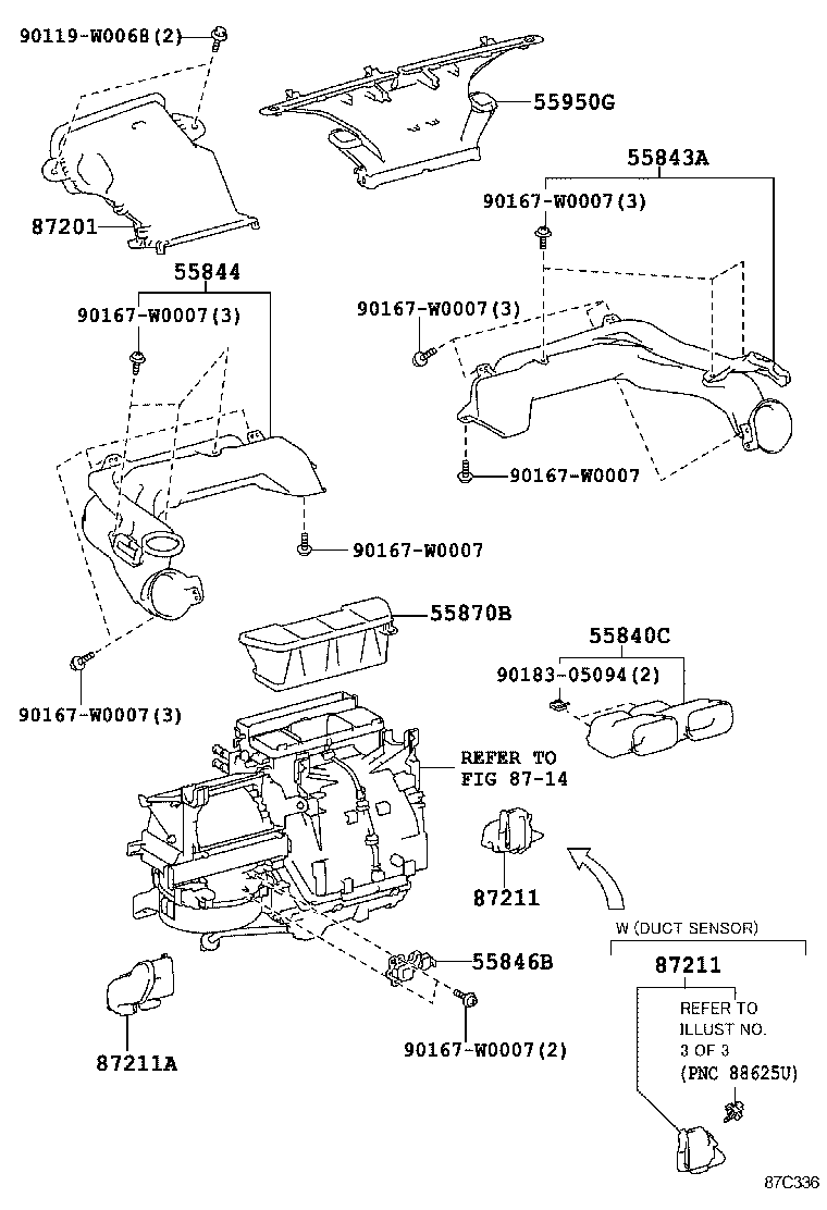 55843-0D210 DUCT, HEATER TO REGISTER, NO.1 product image