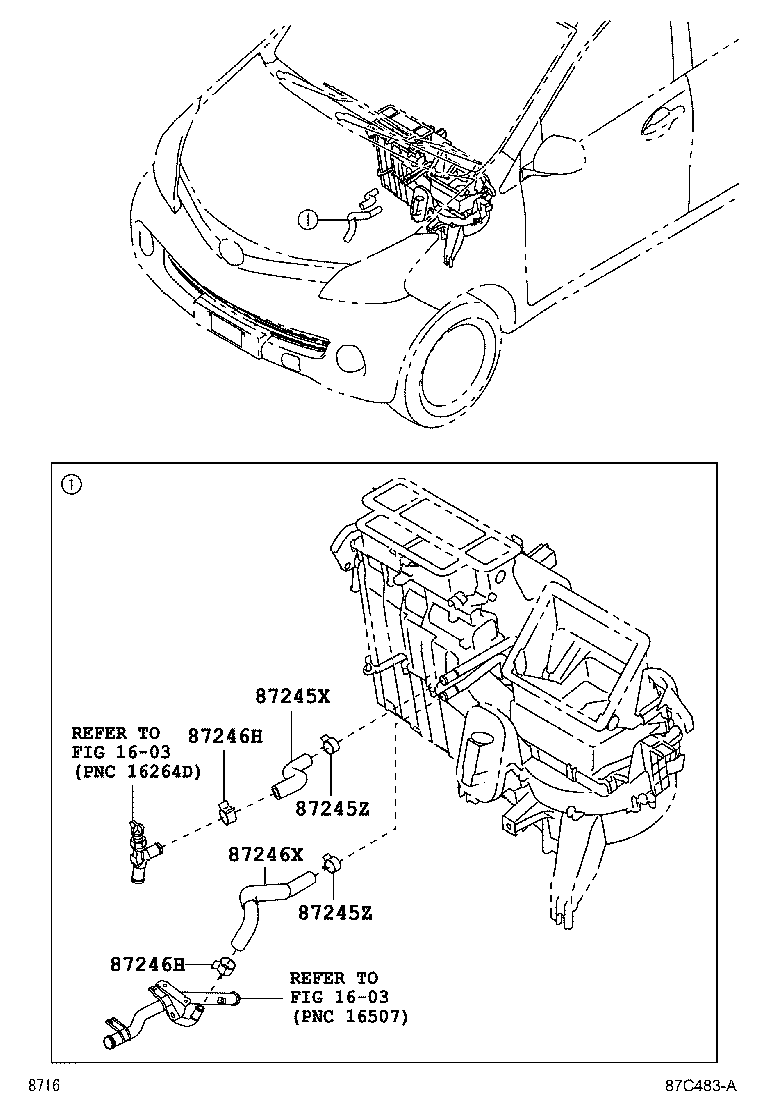 87246-BZ130 HOSE, HEATER WATER product image