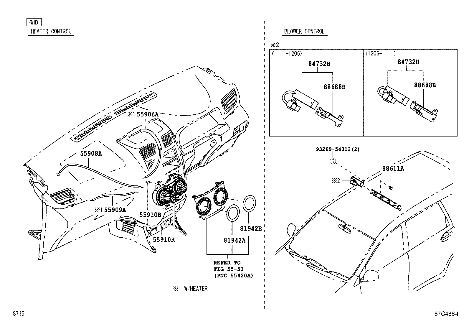 55910-BZ680 CONTROL ASSY, HEATER product image