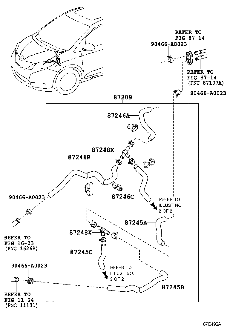 87208-08170 PIPE, HEATER WATER OUTLET, B product image