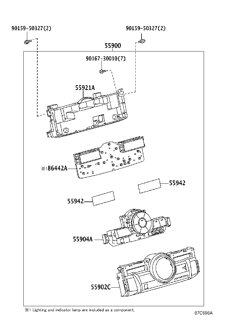 55902-22170 PANEL SUB-ASSY, AIR CONDITIONER product image