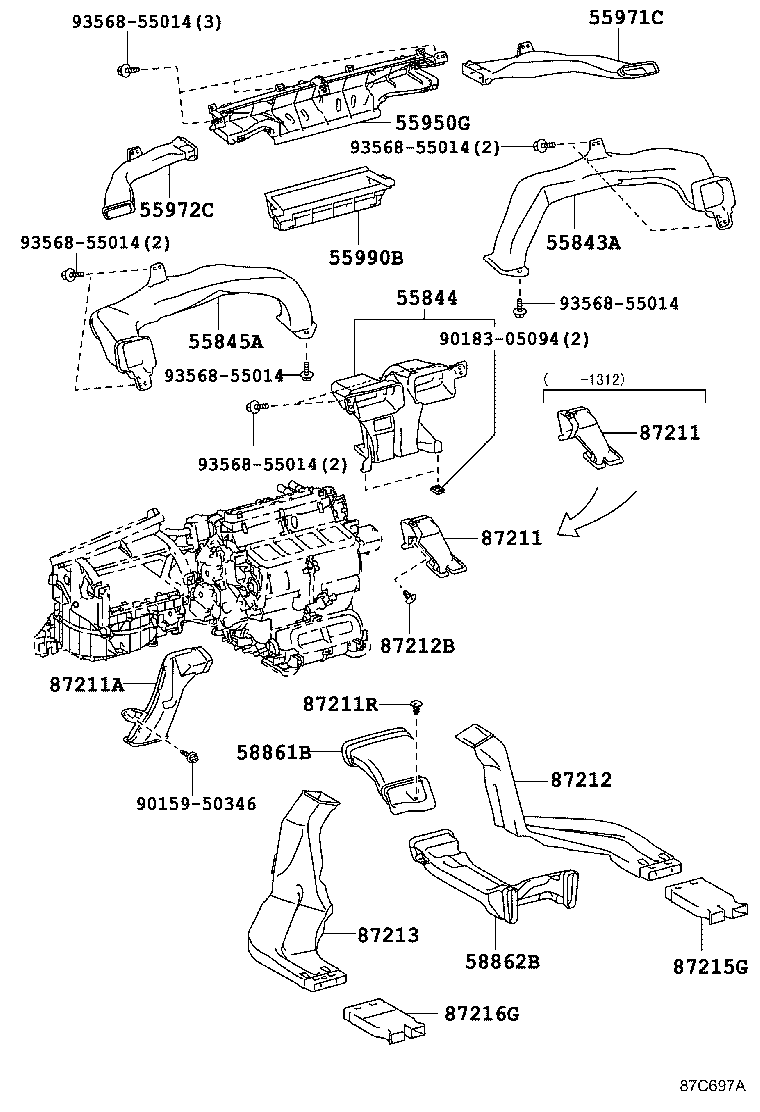 55902-22170 PANEL SUB-ASSY, AIR CONDITIONER product image