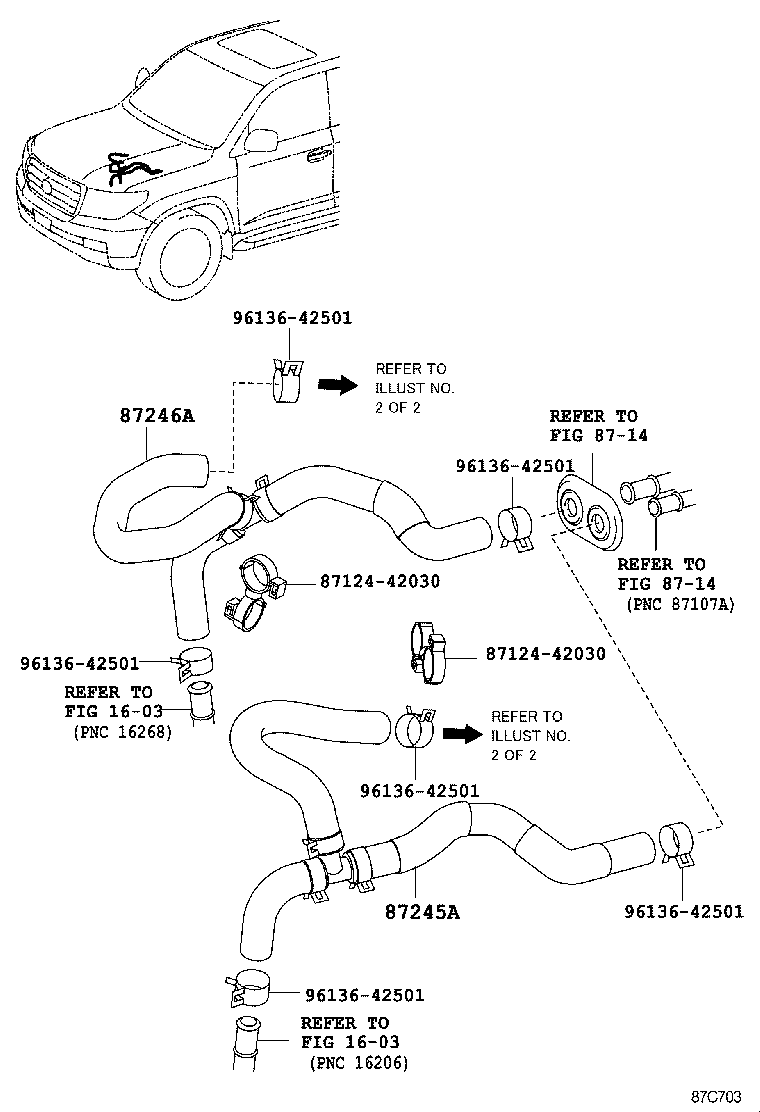 87209-60F80 HOSE, HEATER WATER, OUTLET A product image