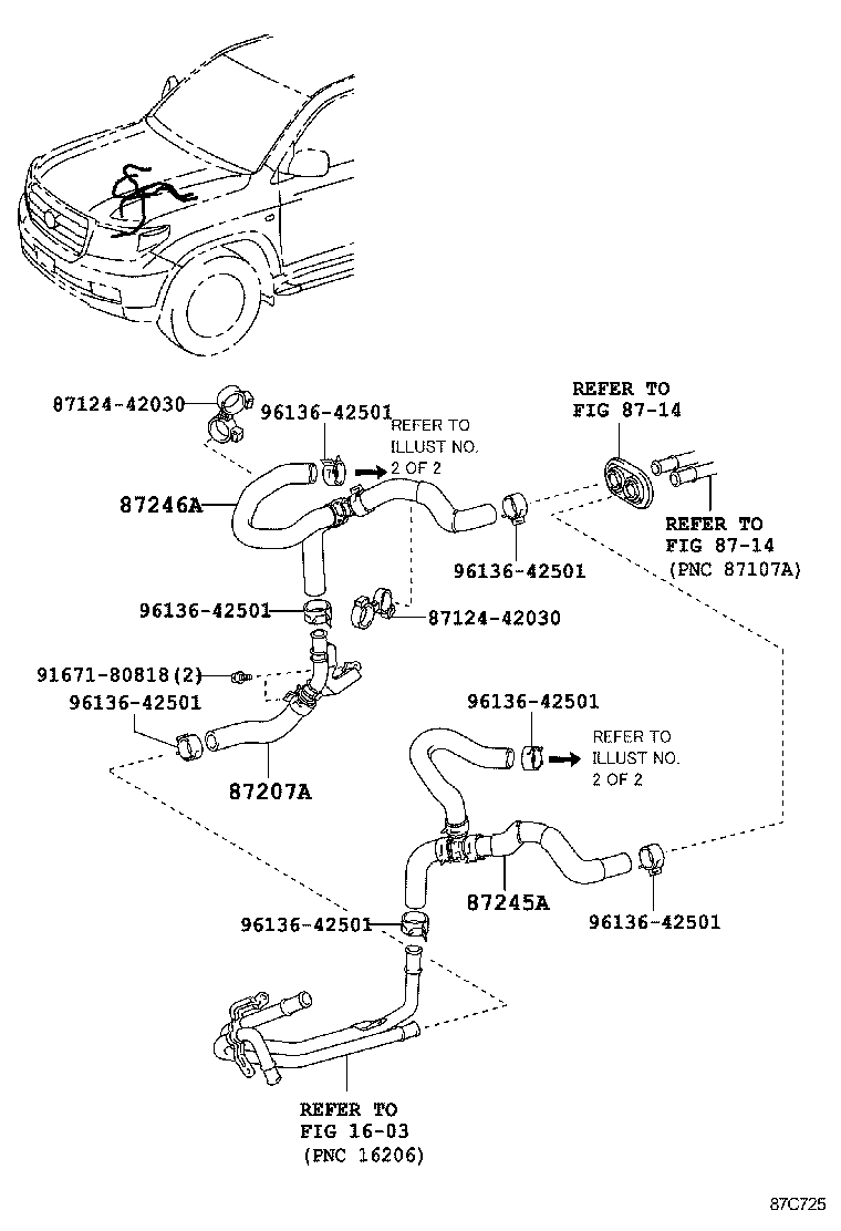 87209-60B41 HOSE, HEATER WATER, INLET A product image
