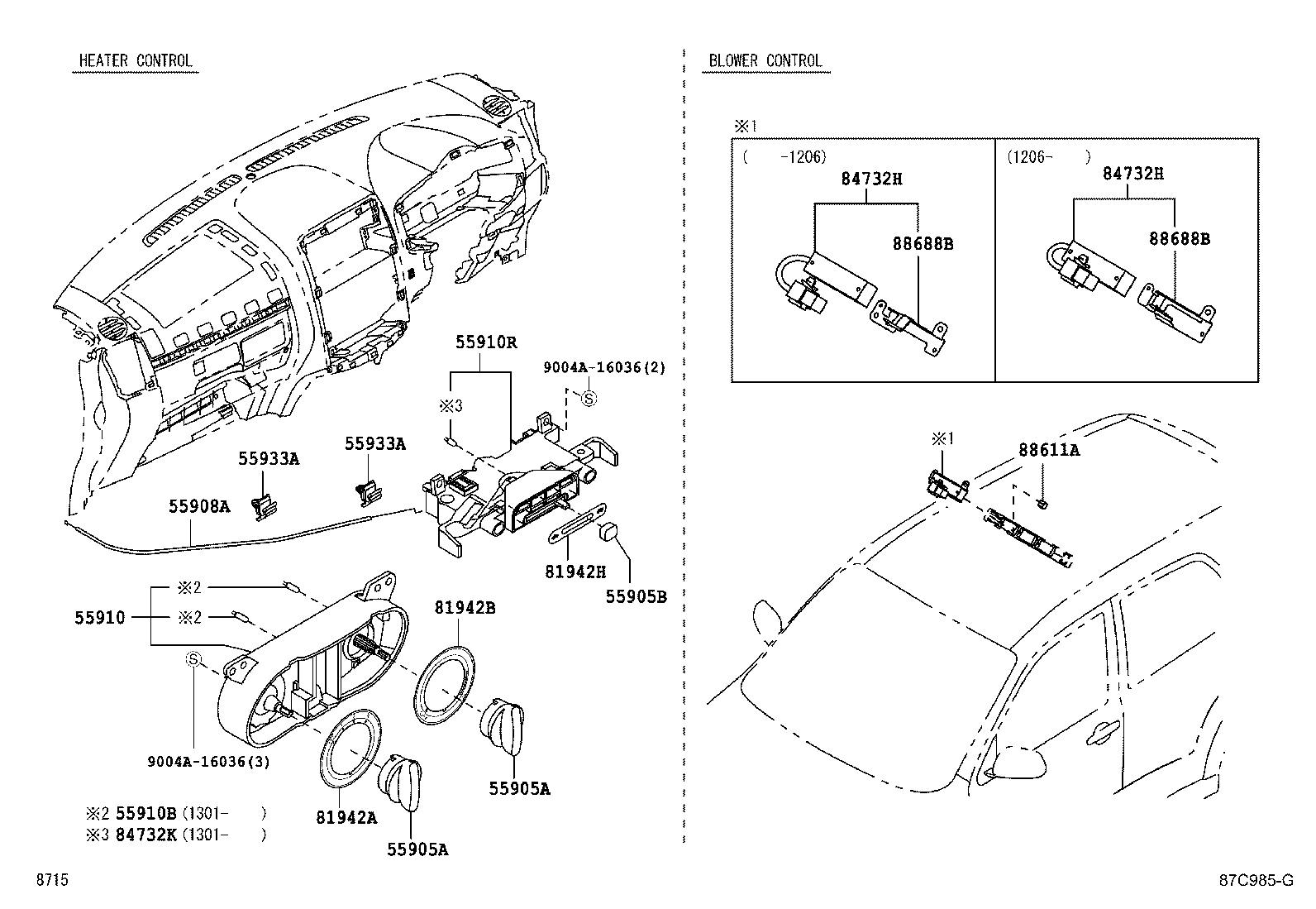 55910-BZ261 CONTROL ASSY, HEATER product image