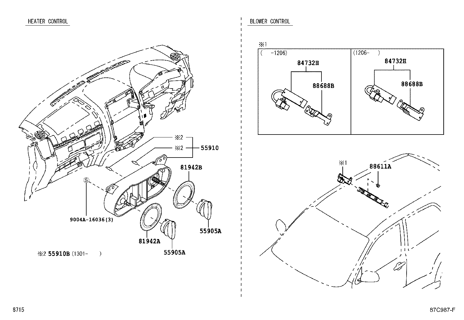 55910-BZ261 CONTROL ASSY, HEATER product image