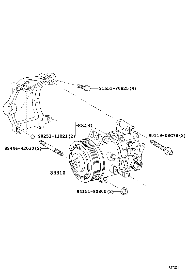 88320-33260 COMPRESSOR ASSY, COOLER product image