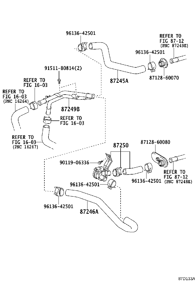 87209-60E31 HOSE SUB-ASSY, WATER, B product image