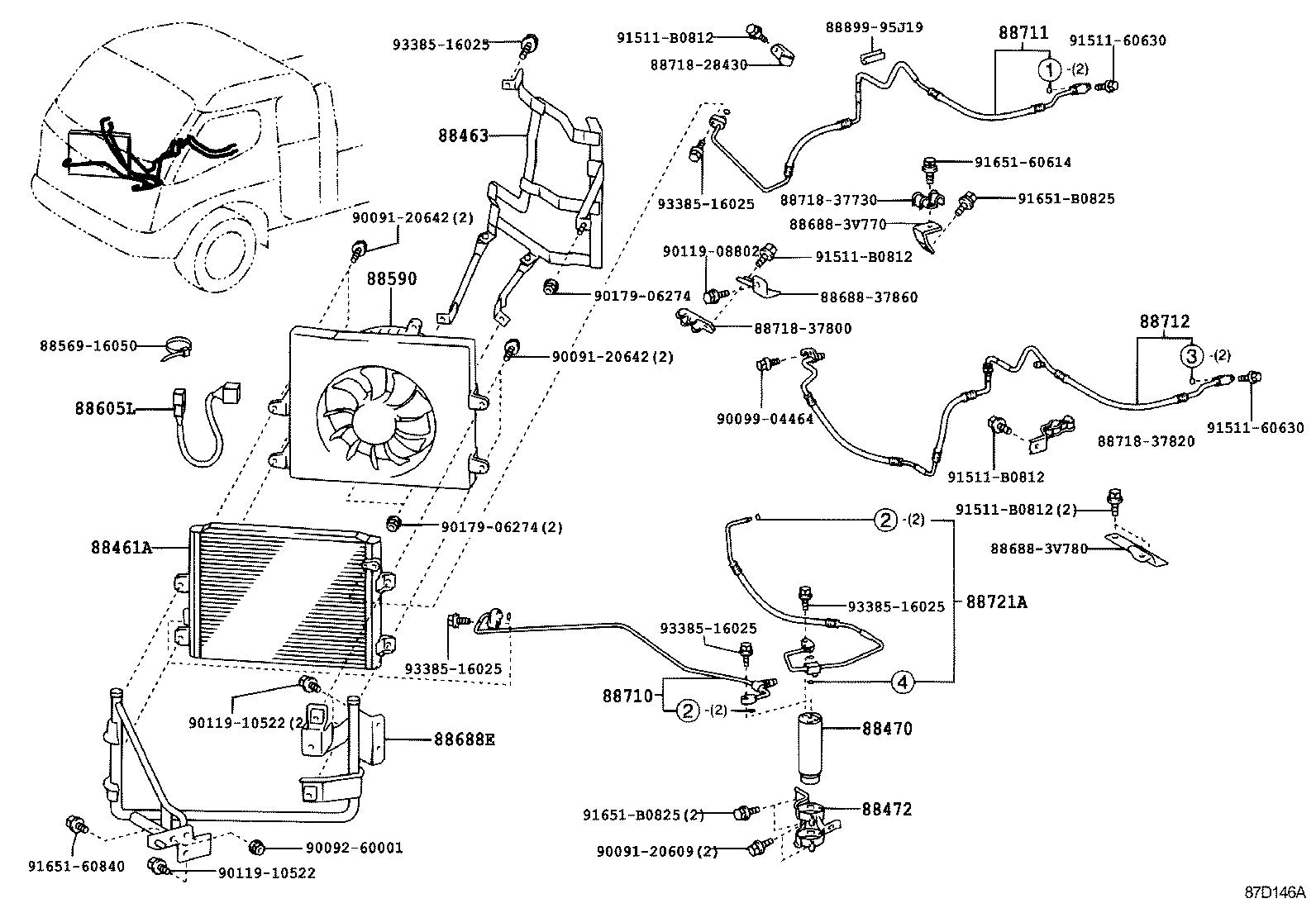 88460-37640 CONDENSER ASSY, COOLER product image
