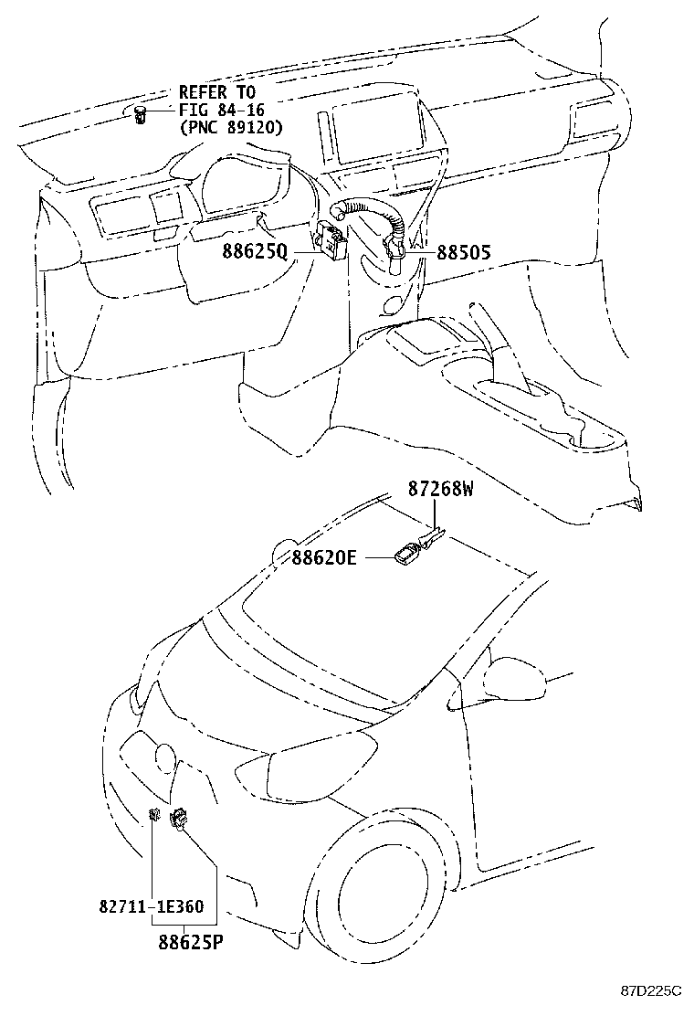 88620-33010 THERMISTOR ASSY, AIR CONDITIONER product image