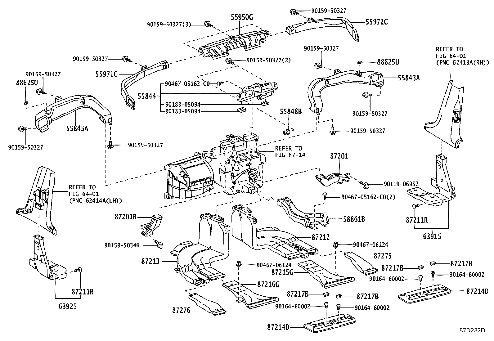 55843-50140 DUCT, HEATER TO REGISTER, NO.1 product image