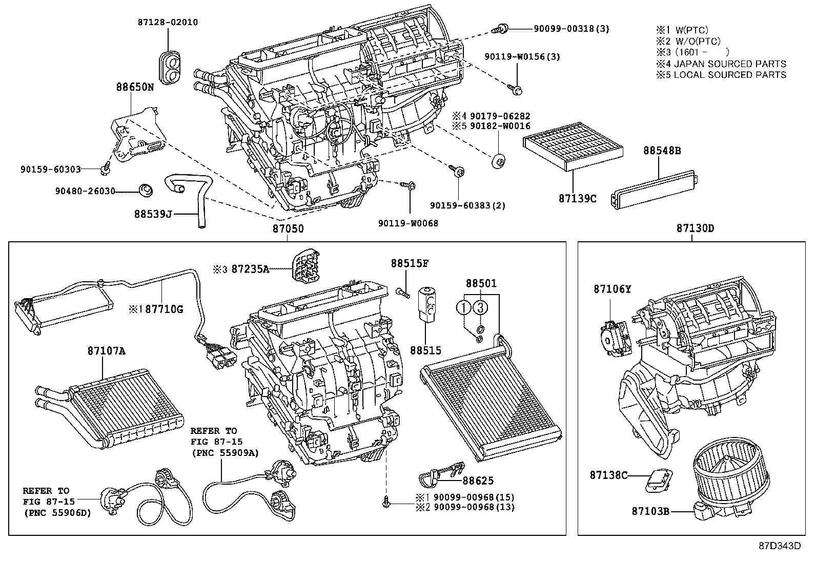 87107-02150 UNIT SUB-ASSY, HEATER RADIATOR product image