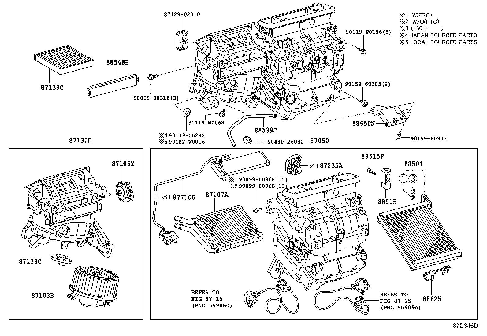 87107-02150 UNIT SUB-ASSY, HEATER RADIATOR product image