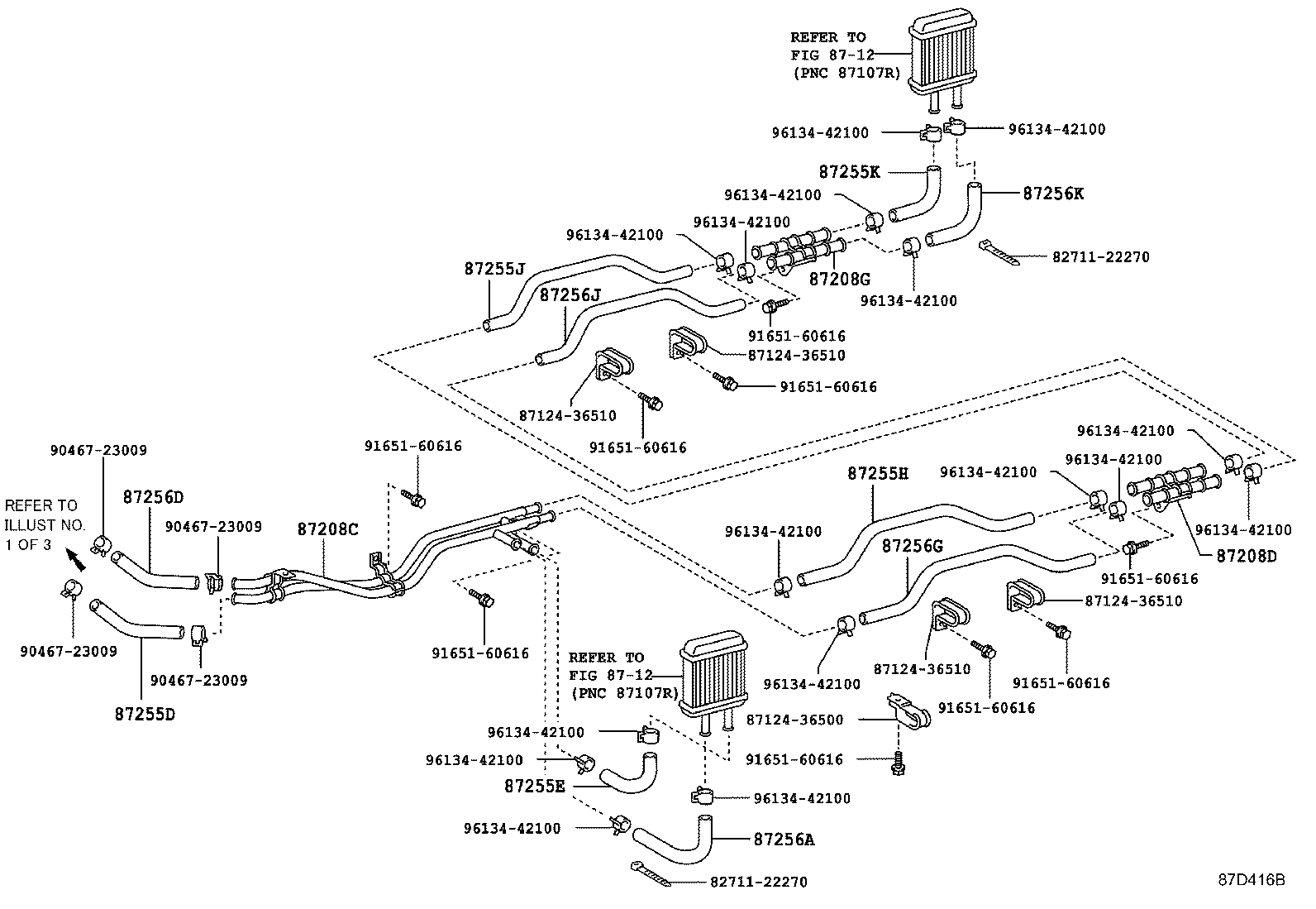 87245-0S280 HOSE, REAR HEATER WATER INLET, E(TO HEATER UNIT) product image
