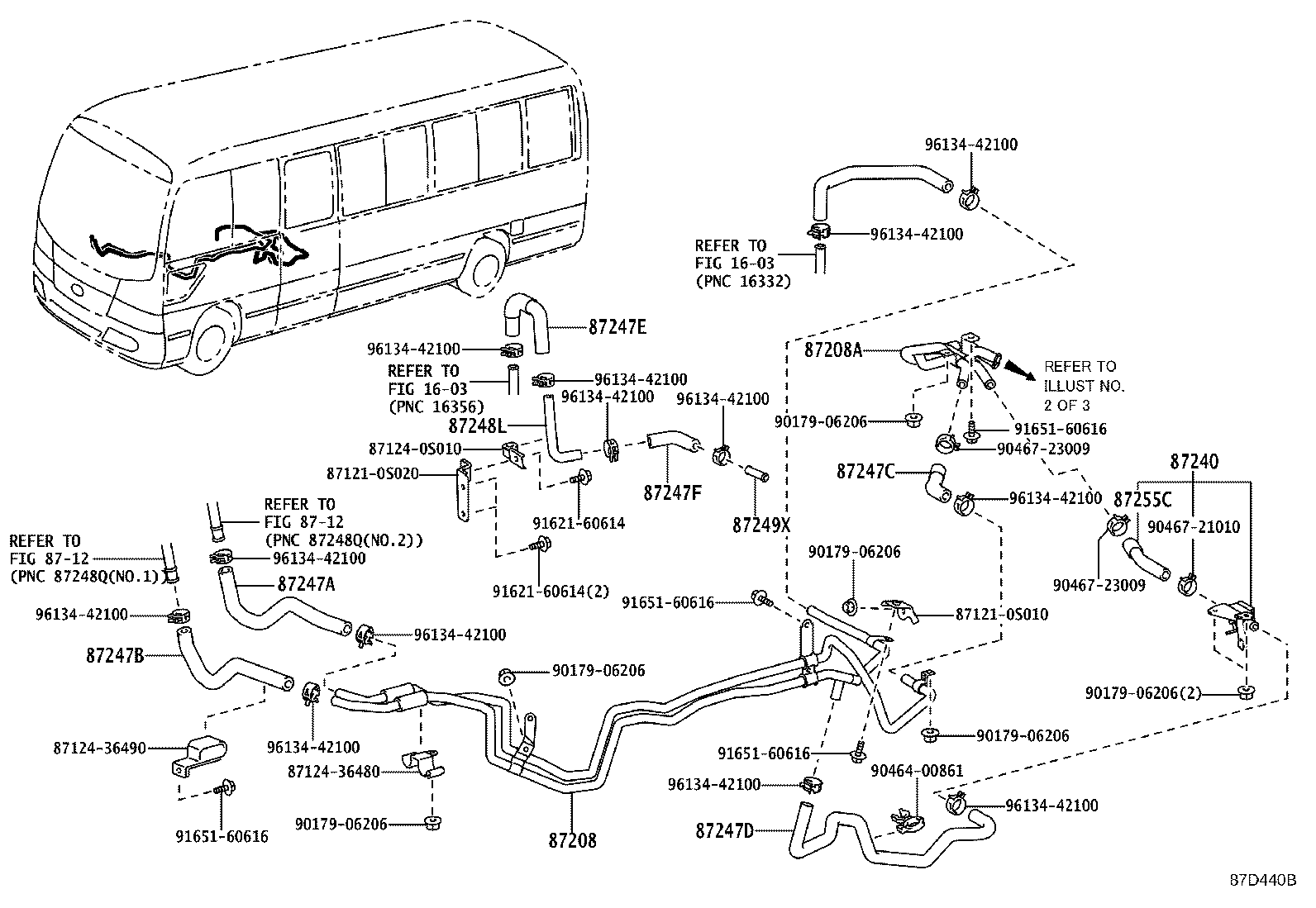 87245-0S280 HOSE, REAR HEATER WATER INLET, E(TO HEATER UNIT) product image