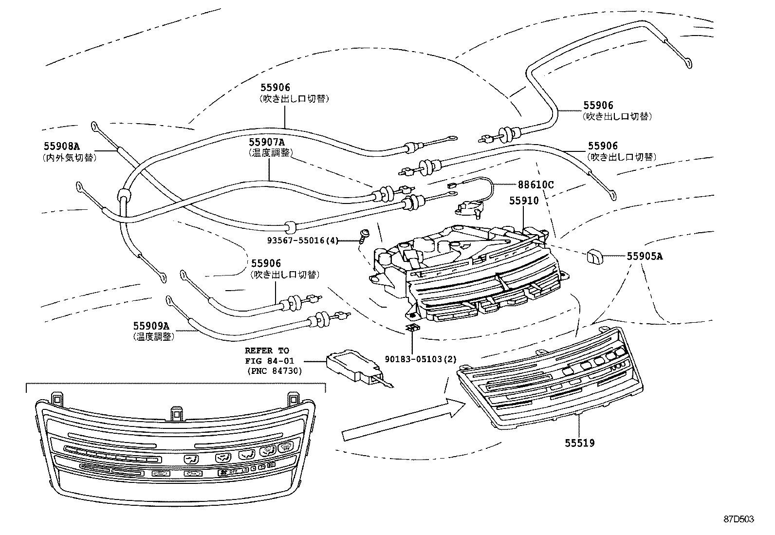 55870-28010 DUCT ASSY, HEATER TO REGISTER product image