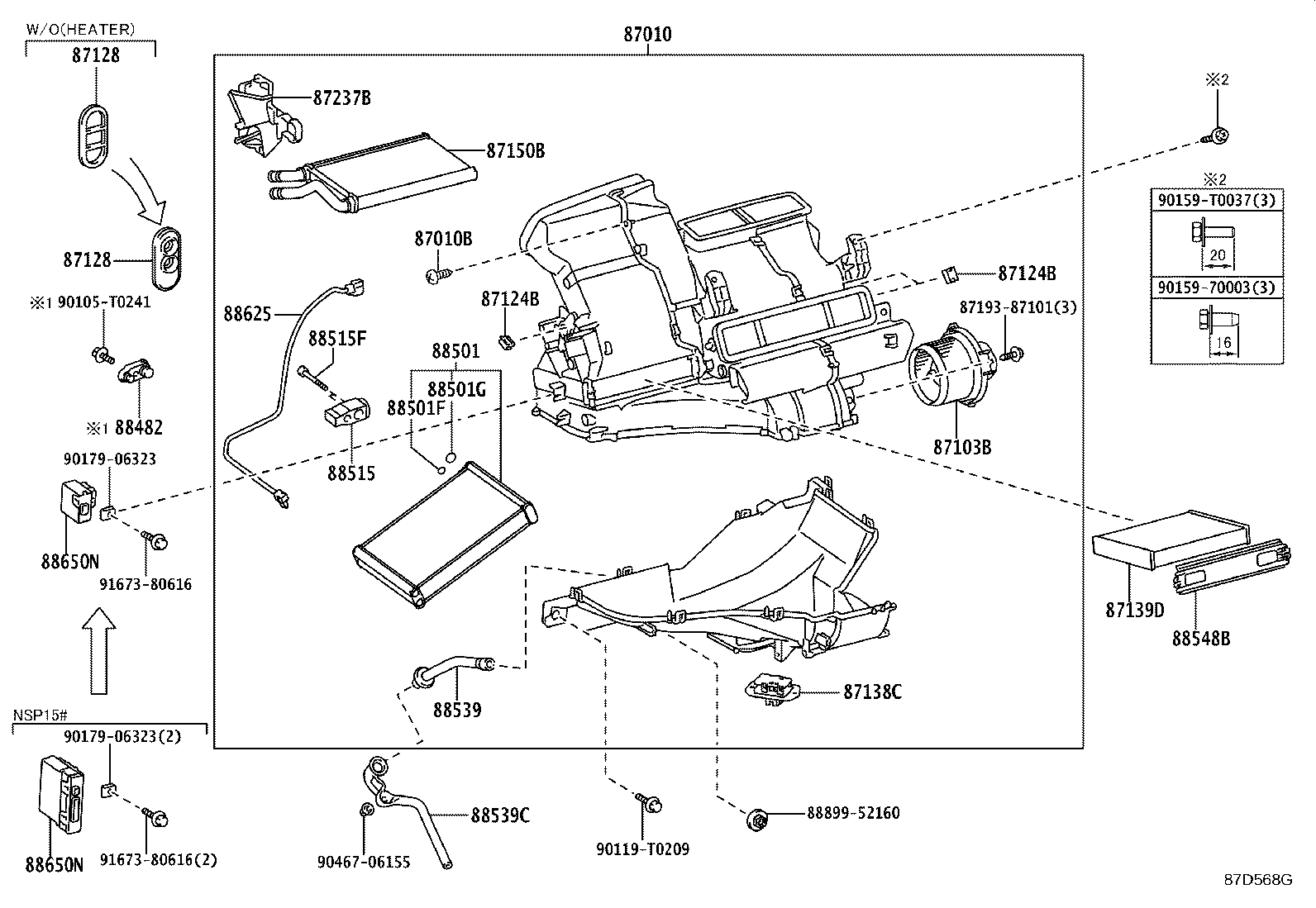 87103-0D450 MOTOR SUB-ASSY, BLOWER W/FAN product image