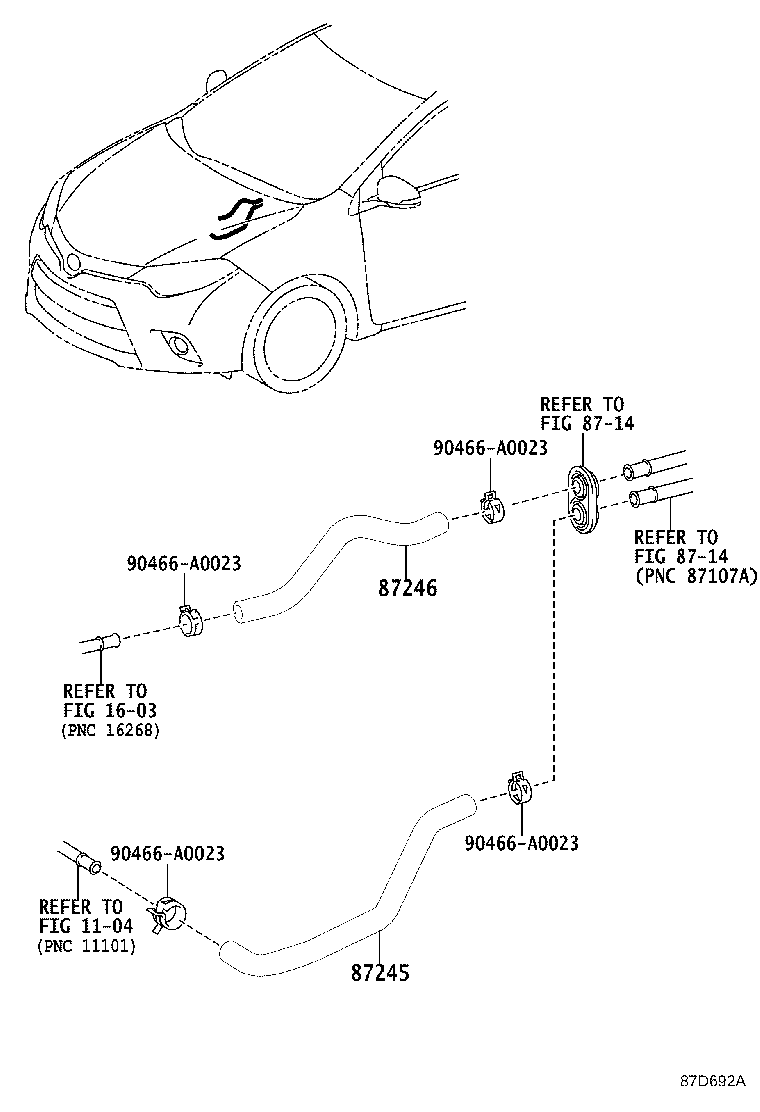 87248-12300 PIPE, HEATER WATER OUTLET, A product image