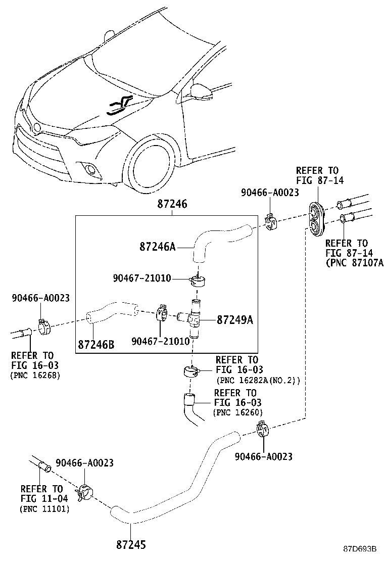 87248-12300 PIPE, HEATER WATER OUTLET, A product image